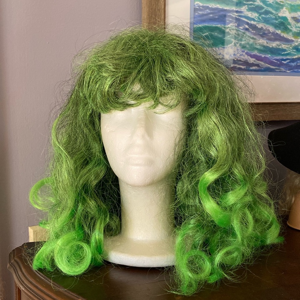 SMIFFY’S Halloween Green Wig Long Theater Ariel Mermaid Costume